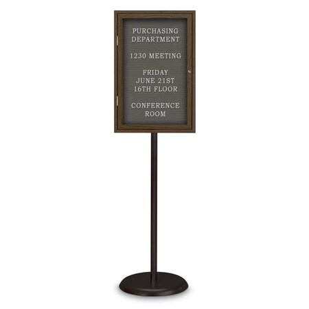 United Visual Products Corkboard, Double Door, Radius Frame, 42x32", Satin/Amethyst UV70025-SATIN-AMETHY